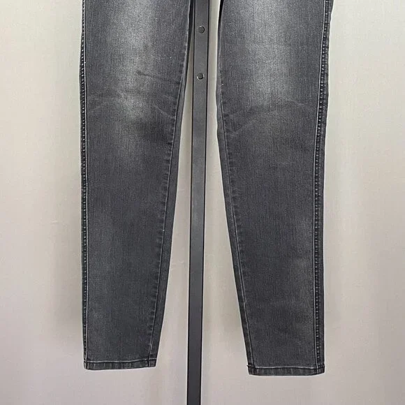 NEW Cache Jeans Womens 8 gray black skinny denim classic preppy casual - Picture 3 of 9